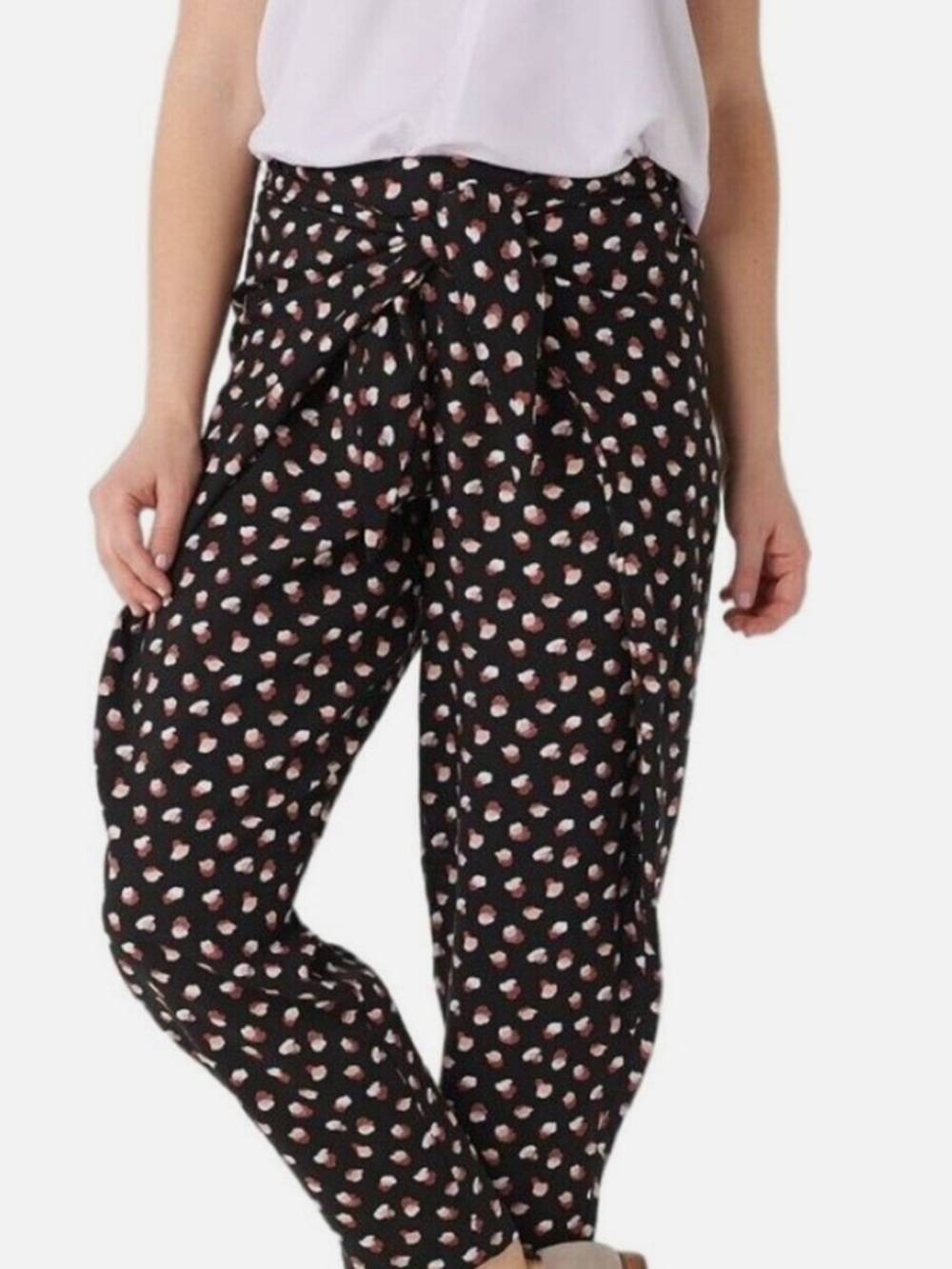 Du Jour Wrap Tie Front Ankle Length pant